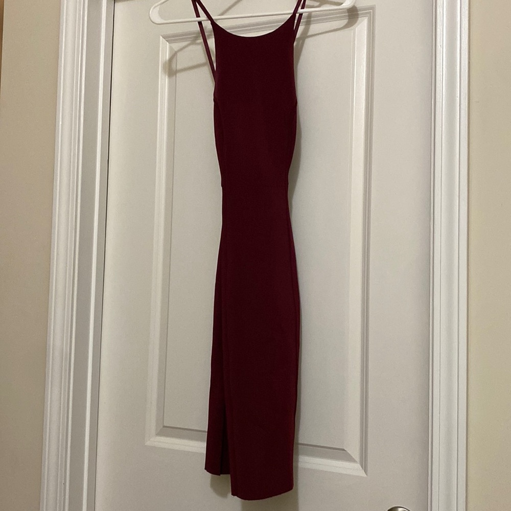 Maroon cocktail dress